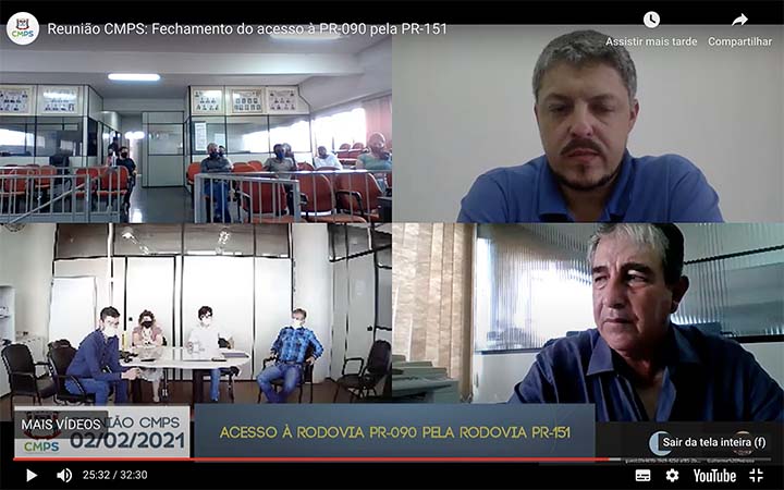 Câmara de Piraí do Sul promove reunião com o DER para discutir possível fechamento de acesso à PR 090 pela PR 151