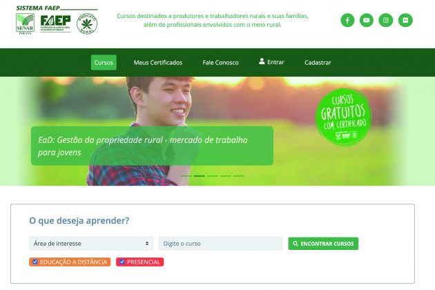 O objetivo é transformar cada um dos artigos do livro metodológico do Agrinho, entregue aos professores, em cursos a distância, de modo a oferecer estratégias de educação diferenciadas aos docentes.