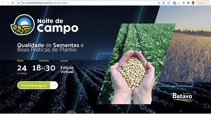 Para conhecer o laboratório em primeira mão, basta fazer a inscrição no evento Noite de Campo – uma oportunidade para os produtores rurais conhecerem o que há de novo sobre as melhores cultivares, dos principais detentores de genética de soja do País.