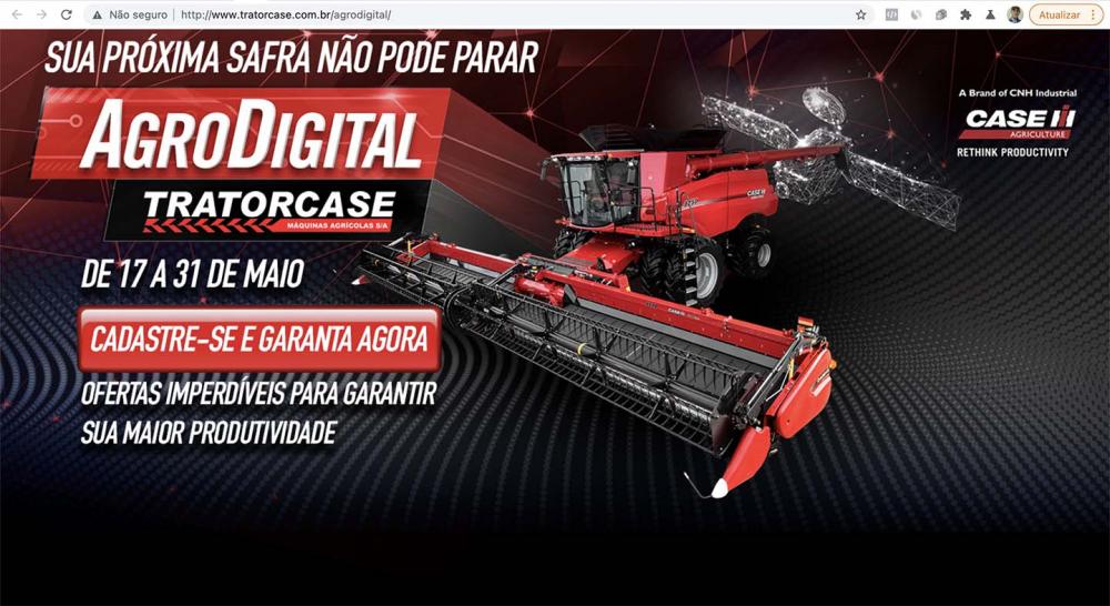 Agrodigital da Tratorcase vem com promoções e preços especiais entre os dias 17 e 31 de maio.