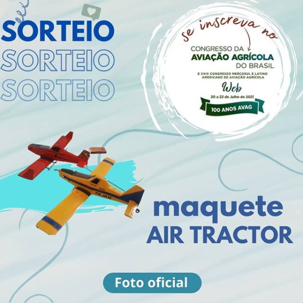 Congresso da Aviação Agrícola do Brasil e XXIX Congresso Mercosul e Latino-Americano de Aviação Agrícola via web.