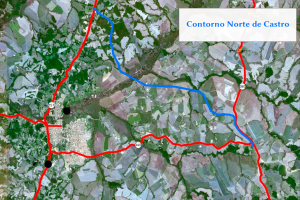 O Contorno Norte fará a ligação entre as rodovias PR-151 e PR-090 (Distrito Industrial I e II). Quando ficar pronto, vai desviar o tráfego pesado da cidade e trazer mais segurança para moradores e motoristas que circulam na região.