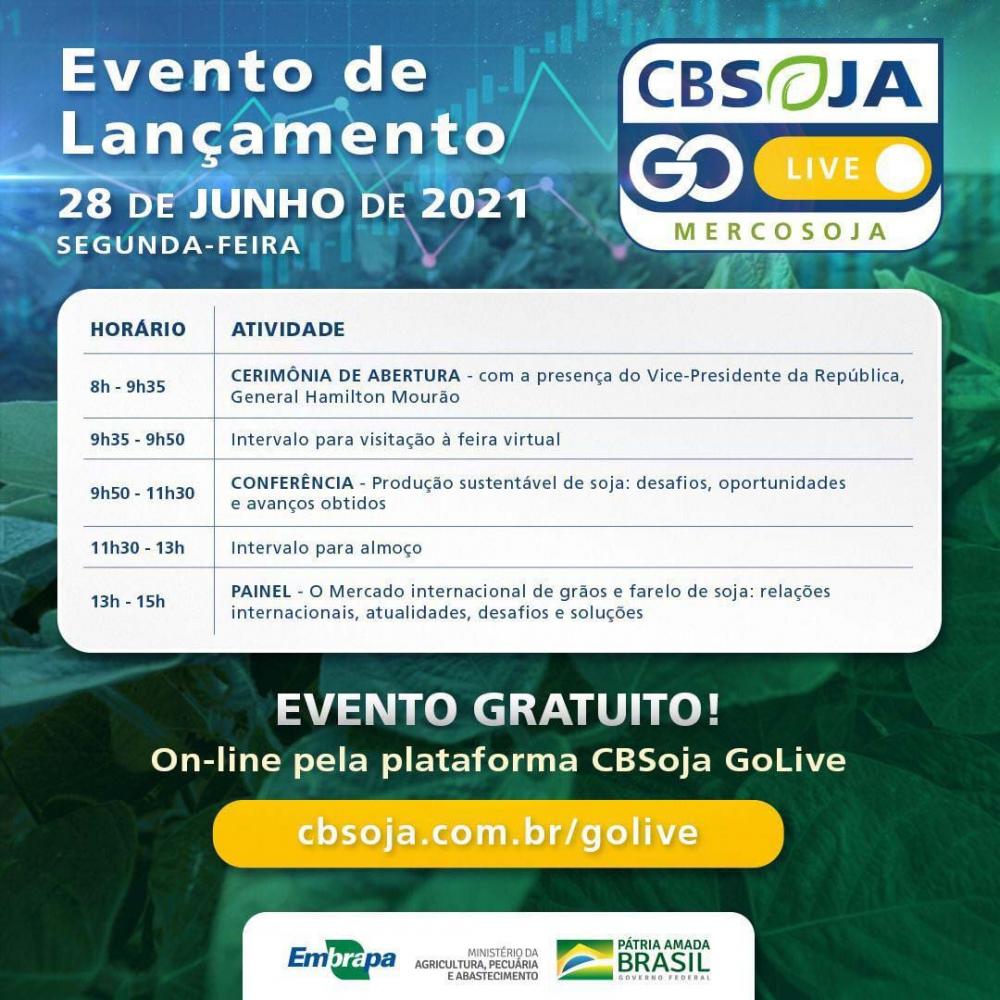 Além de debater importantes temáticas, a plataforma CBSoja GoLive também contará com uma feira virtual, com a participação de diferentes empresas do segmento, abrigará vídeos e publicações
