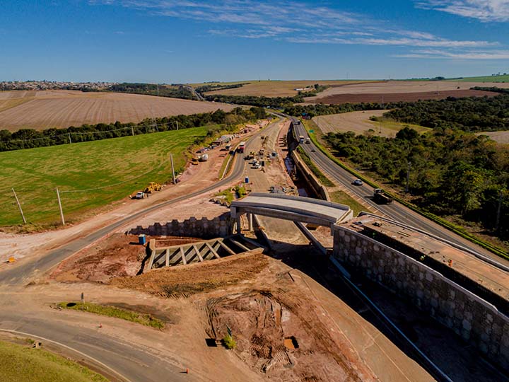 Novo acesso secundário de Ponta Grossa (foto), na PR 151, já está com 80% da obra concluída