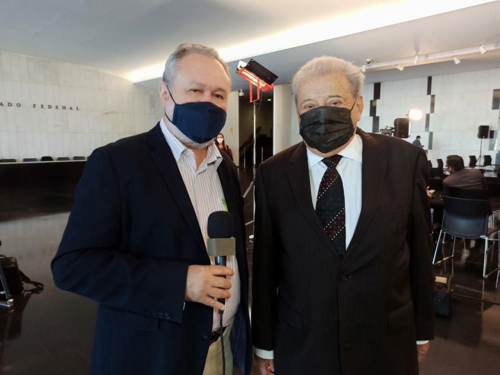 Ex-ministro da Agricultura, Alysson Paulinelli, é homenageado em Brasília. Na foto Lima Rodrigues e Paulinelli, 
