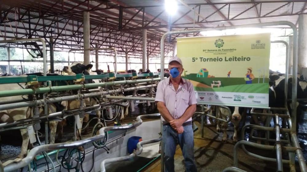 O produtor Antônio Maria da Silva, da cidade de Cajuri, município vizinho de Viçosa. O pecuarista conquistou dois primeiros lugares. 