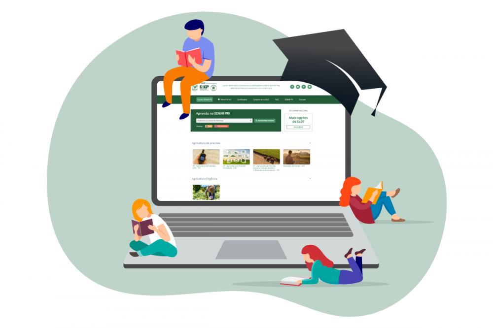 Todas as formações EaD do SENAR-PR são gratuitas e totalmente online, com emissão de certificado no final do curso.