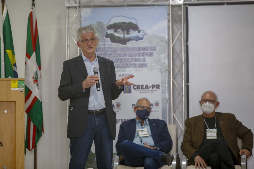 Encontro Paranaense de Secretários Municipais de Agricultura e Meio Ambiente. - Na foto, o secretário estadual da Agricultura e do Abastecimento, Norberto Ortigara - Curitiba, 15/09/2021 - Foto: Gilson Abreu/AEN