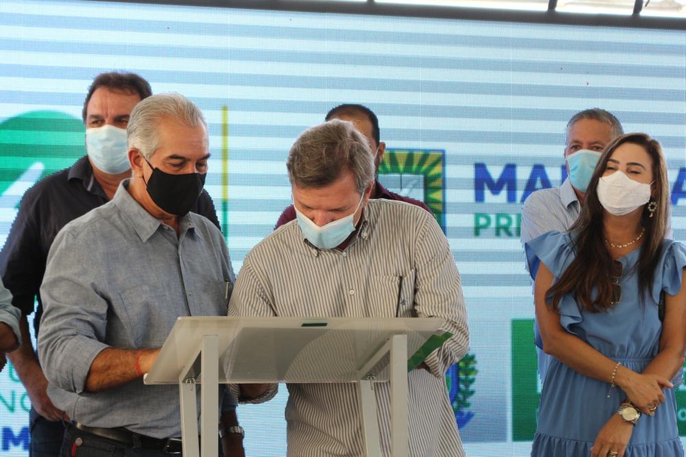 Governador de MS, Reinaldo Azambuja, e presidente da Fundação MS, Luciano Muzzi Mendes