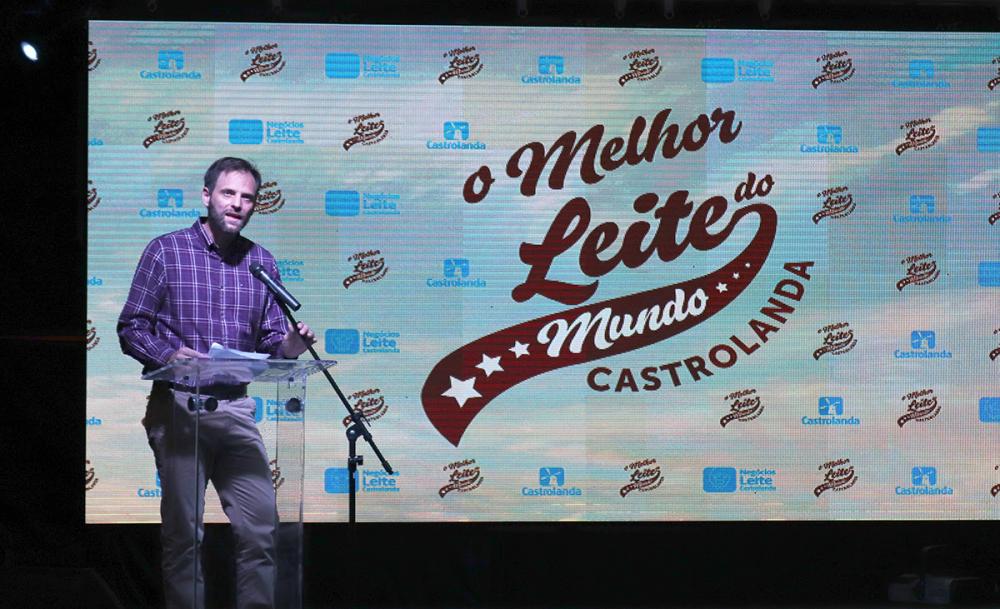 O Gerente Executivo de Negócios Leite da Castrolanda, Eduardo Ribas, discursou durante a celebração