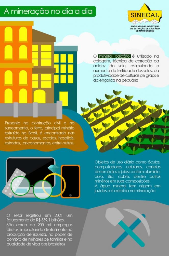 O setor mineral está presente no dia a dia, desde a construção civil, computadores, carros, até mesmo no prato de comida e na vacina.