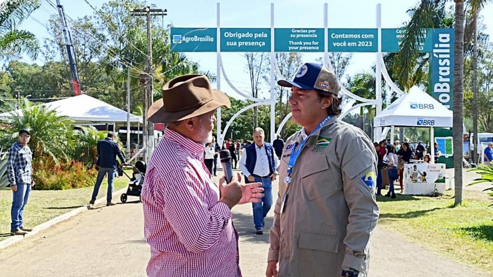 Jornalista Lima Rodrigues no AgroBrasília. 