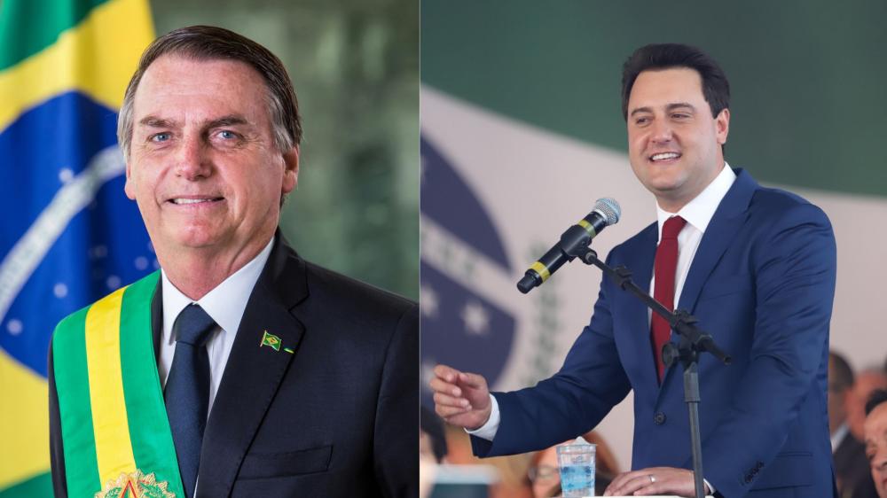 No Paraná, Bolsonaro tem 47% e Ratinho Júnior 49.5%. Foto Dilgugação