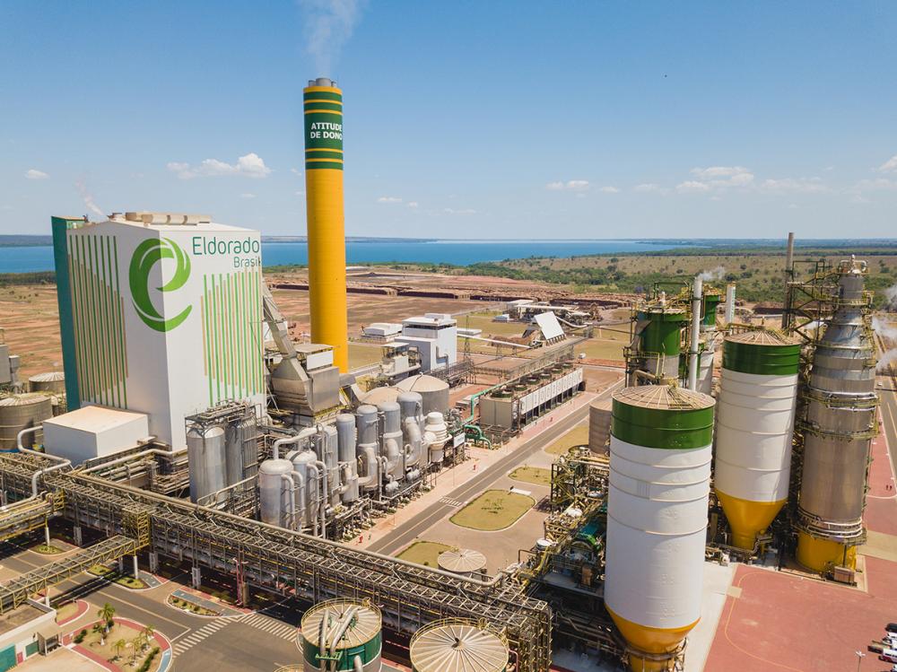 Fábrica da Eldorado Brasil Celulose em Três Lagoas (MS)