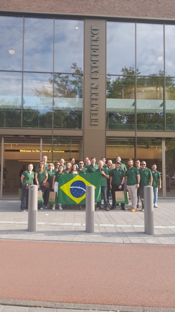 A primeira parada foi na Heineken Experience, em Amsterdã.