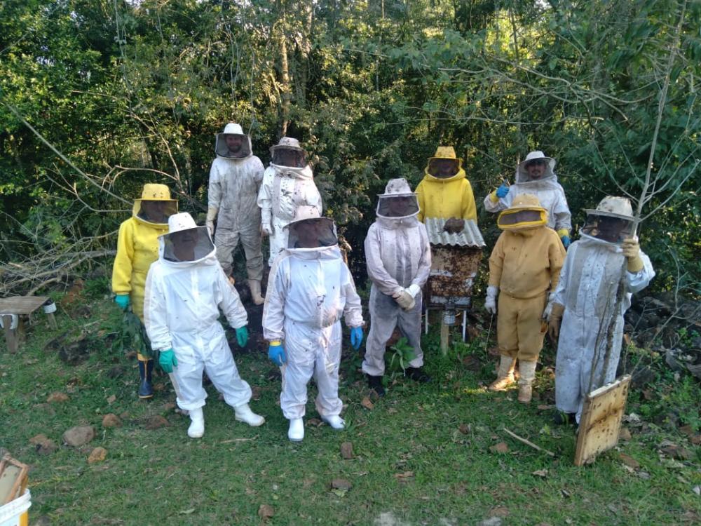 Apicultores do oeste catarinense participaram da capacitação. (Fotos Divulgação Sistema Faesc/Senar-SC)