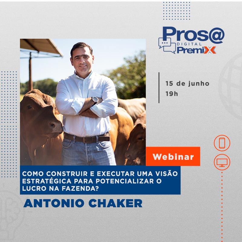 O profissional, que atua há mais de 20 anos em projetos de desenvolvimento de equipes e ampliação da gerenciabilidade e lucro em empresas agropecuárias, abordará o tema “Como construir e executar uma visão estratégica para potencializar o lucro na fazenda