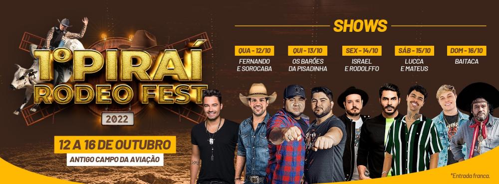 A programação do rodeio conta com shows de artistas nacionais e terá competição de montaria em touros realizada pelo “Circuito Duelo de Gigantes'', que garante uma vaga para o Barretos 2023.