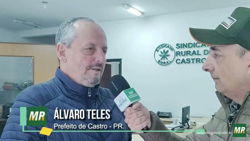 O prefeito Álvaro Telles visita o Sindicato Rural de Castro e fala sobre o futuro de Castro.