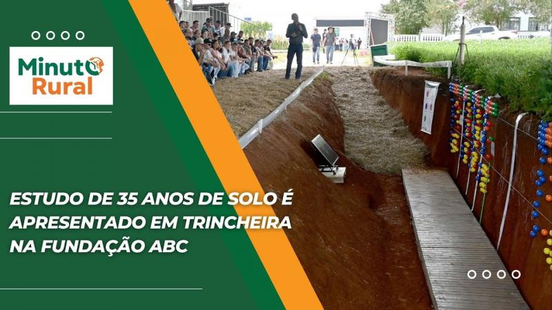 Estudo de 35 anos de solo é apresentado em trincheira na Fundação ABC