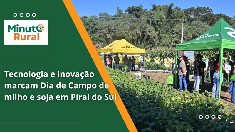 Tecnologia e inovação marcam Dia de Campo de milho e soja em Piraí do Sul